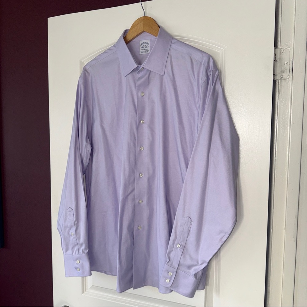 Brooks Brothers Regent Lilac long sleeve 17-36 XL like new
